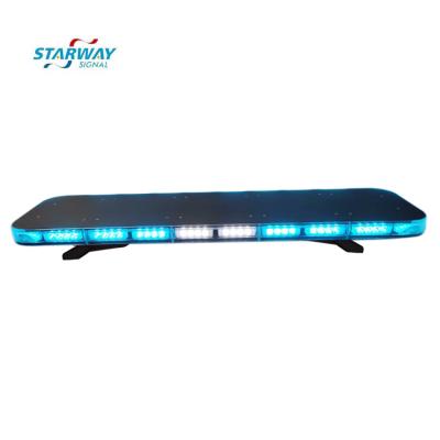 China Aluminum and PC Starway 12V New Technology Single Row Police LED Flasher Warning Light Bar for Large Ambulance Fire Truck for sale