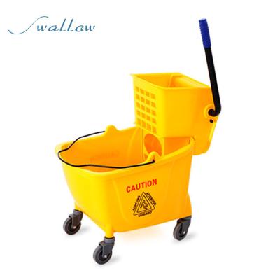 China Disposable Shopping Small Mop Bucket With Wringer Mini Plastic Wholesale Small Mop Bucket With Swallow Wheels for sale