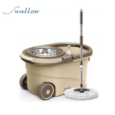 China Sustainable Household Commercial 360 Degree Rotating Rotating Cleaning Broom With Bucket With Wheels for sale