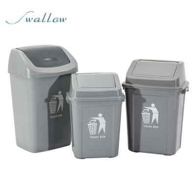 China China Sustainable Standing Garbage Bin Recycle Trash Can Kitchen Bins With Push Lid - Swallow for sale