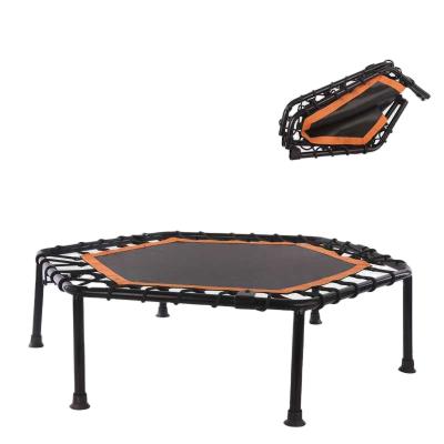 China With protective sports net fitness kids foldable trampoline with fence net jumping mat for kids for sale