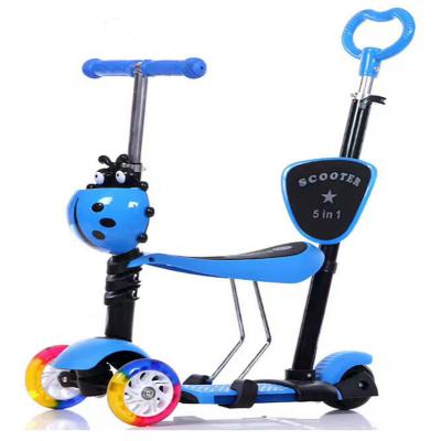 China New Models PU Wheel Kids Toys Baby 3 Wheels Scooter with Music, 3 in 1 5 in 1 Child Scooter for Sale for sale