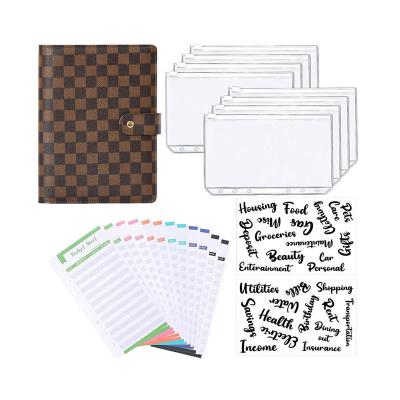 China Loose-leaf PU Leather Clear A6 Cover A6-ring-binder PVC A5 Notebook Budget Planner Refillable Binder for sale