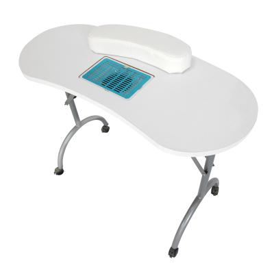 China Multi-Function Portable Manicure Table Foldable Nail Salon Nail Table with Exhaust Fan for sale