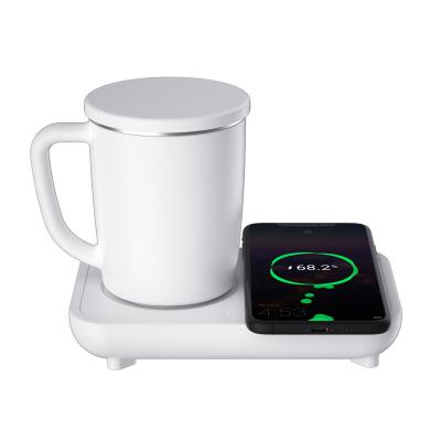 China New Wireless Type Smart Portable Coffee Heater 55 Degree Cup Wireless Charger Hot Mug With For 100% Safety for sale