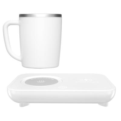 China Well-designed Thermos Coffee Mug Radio Heating/Coaster Cooling Hot Mug with Wireless Charger Protection for sale