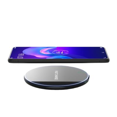 China 5W/7.5W/10W/15W Popular Ultra Thin Tempered Glass Zinc Alloy Mobile Phone Wireless Charger for sale