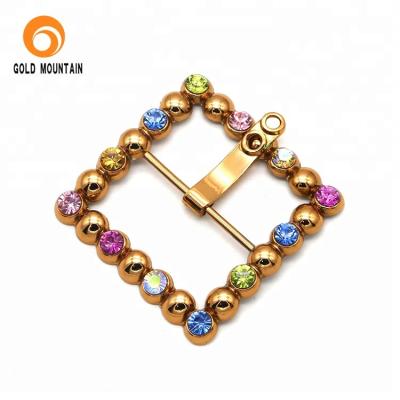 China Crystal Shoe Buckle Fashion Rhinestone Metal Shoe Pin Buckle For Lady Shoe for sale