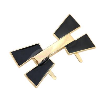 China Shoe Buckle Fashion Polishing Gold Plating Decorative Paint Metal Black Single Buckle For Shoes Bag for sale