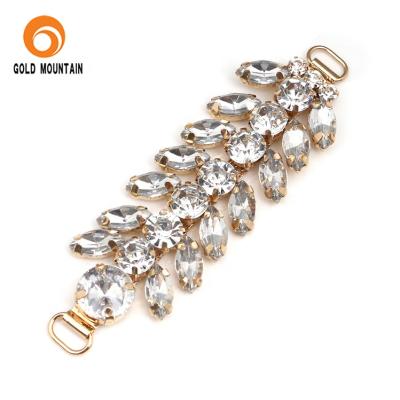 China Wholesale Glass Stone Shoe Buckle Rhinestone Ladies Sandal Accessories Buckles With Crystal for sale