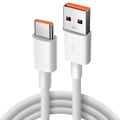 China For Fast Android Supper 6A 66W Mobile Phone Data Cables Micro USB Palladium Palladium Type-C Charging Strip Cord for sale