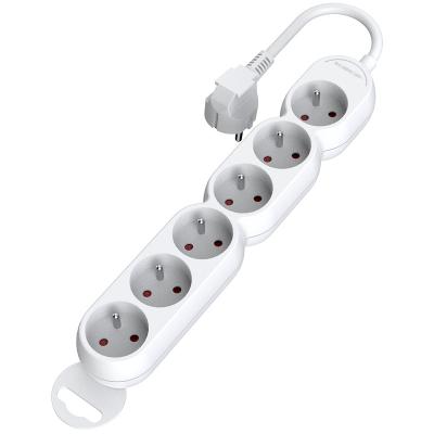 China With 1.4m 6 Way French Plug New Design Detachable Power Strip 6 Way Power Strip With 1.4m Cable Without Switch for sale