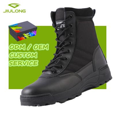 China Cushioning Manufacturers Customized Outdoor Anti-kick Anti-collision Rise Boots Black High Top Combat Boots Boots For Women Men for sale