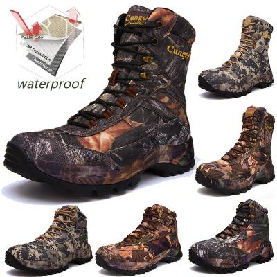 China Light 40-46 High Top Camouflage Boots Waterproof Shoes Men Anti-Slip Hunting Combat Boots for sale