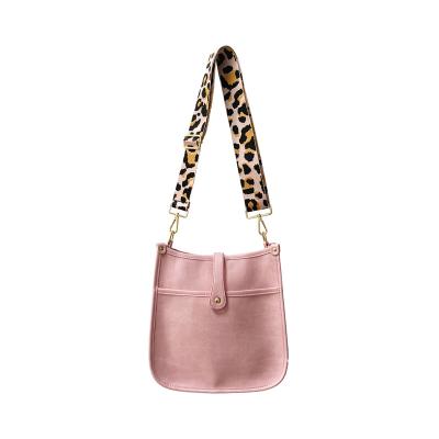 China Convenient Fashion PU Leather Trendy Cross - Body Bag Women Handbags Shoulder Bags Cross - Body Strap Wide Changeable Bag With Customized Logo for sale