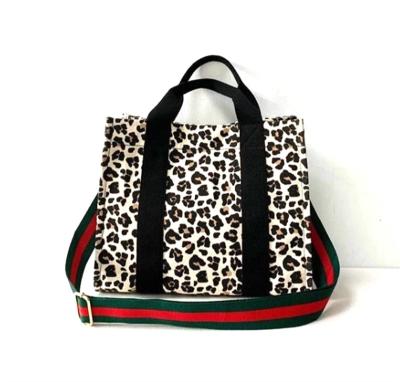 China NATIONAL Leopard Printing Camouflage Print Canvas Small Tote Cross - Body Bag Multi Use Ladies for sale