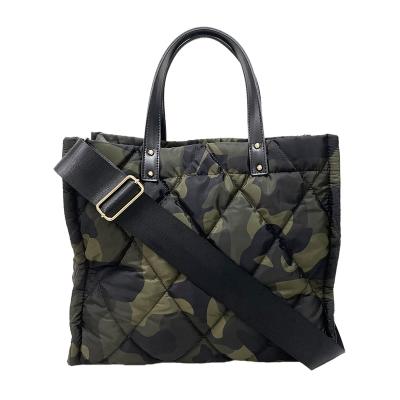 China Fashion For Winter Can Be Crossed - Body Bag Camouflage Green Grid Stripper Tote Bag Quilted Bag 2021 for sale