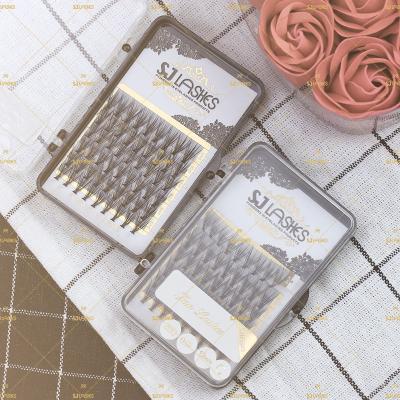 China Crisscross Pre Fan 20D Eyelashes Box Custom Mini Lash Trays Individual Eyelashes Private Label for sale