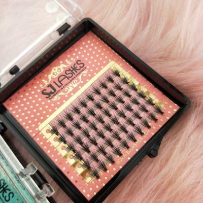 China Natural 3D Long Flare Lashes Pbt Fiber Lashes EYELASH EXTENSIONS OEM PACKAGING PLASTIC BOX Free Samples for sale