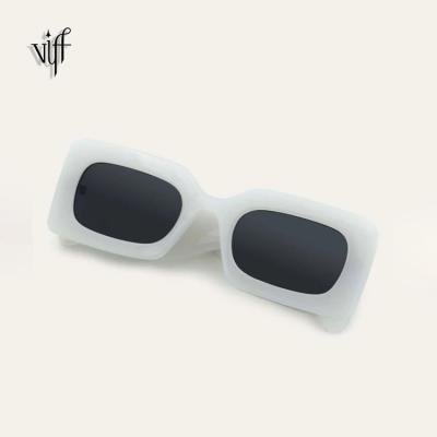 China 2021 VIFF HP21045 Rectangle Custom Logo UV400 Shades Bold Frame Women 2022 Sun Glass Sunglasses for sale