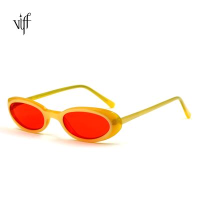 China 2020 High End Vintage VIFF HA17041 Sunglasses Acetate Glass Standard Round Oval Oval Women Sunglasses for sale