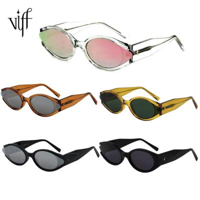 China CP Quality Half Frame Sun Glasses VIFF HC18007 Sunglasses Cellulose Geometric Propionate Sunglasses for sale