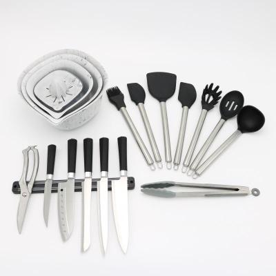 China 6pcs Sustainable Wholesale Durable Nylon Kitchen Utensil With Knife for sale