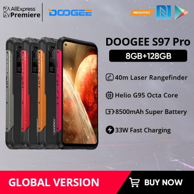 China DOOGEE S97 Pro Rugged Dual Core 8GB+128GB Smartphone 8500mAh Rangefinder 48MP QuadCamera Cellphone Helio G95 Octa NFC NFC Phone 40m Laser for sale