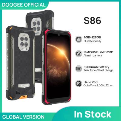 China Rugged Dual SIM Card DOOGEE S86 Rugged Smart Smartphone IP68/IP69K Super Mobile Phone 6GB+128GB 8500mAh Battery HelioP60 Octa Core Android 10 for sale