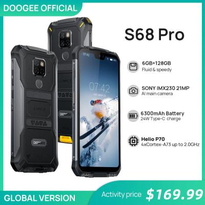 China Wireless Charging 5.9 Inch FHD+ Helio P70 Octa Core 6300mAh 12V2A Charging Dual SIM Card Rugged Rugged Phone IP68 DOOGEE S68 pro for sale