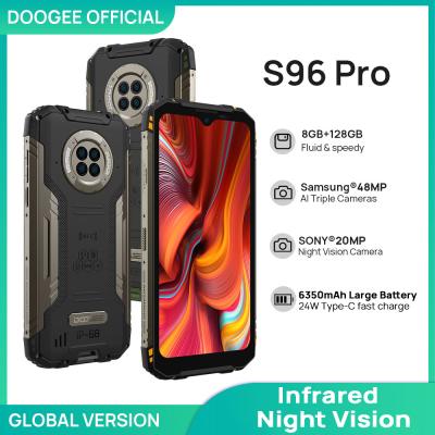 China Pro Smartphone Dual Core 8GB+128GB 6350mAh 48MP Round Quad Camera 20MP Infrared Night Vision Helio G90 Octa SIM Card DOOGEE S96 Mobile Phone for sale