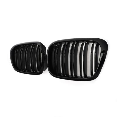 China MagicKit Gloss Black Front Double Line Slat Grill Two Line Grill For BMW 5 Series E39 99-03 M5 for sale