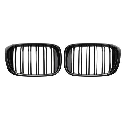 China Gloss Black ABS Two-line Front Bumper Grille Mesh Grill by MagicKit for BMW G01 X3 G02 X4 2018~2019 for sale