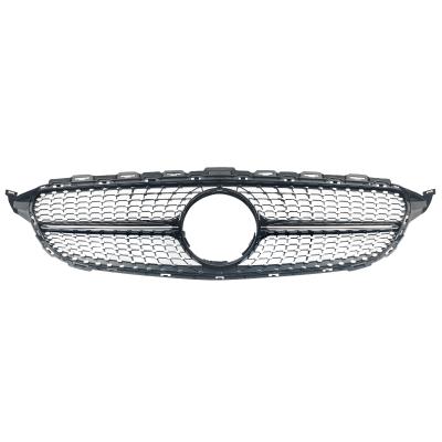 China ABS MagicKit Black AMG Look Diamond Grille Without Camera For Mercedes C Class W205 2015-18 for sale