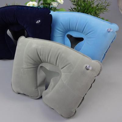 China Inflatable Custom U Shape PVC Inflatable Neck Pillow Set Air Filled Pillow for sale