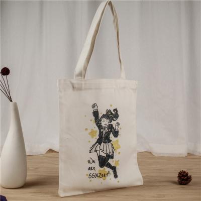 China Natural Handled Poly Handbag Cotton Canvas Tote Shopping Bag For Sale for sale