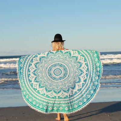 China QUICK DRY Microfiber Circle Printing Round Beach Towel Hawaii Beach Towel Portugal Wholesale for sale