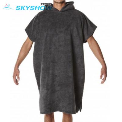 China Adult Portable Hooded QUICK DRY Shower Tank Poncho Cloth Towel for sale