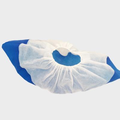 China anti-dust PP+CPE non-woven anti-slip shoe cover thicken waterproof blue medical shoescover for sale