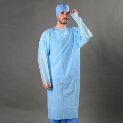 China Laboratory/Hosptial/Food Processing Made In China Isolation Cpe Plastic Gown Manufacturer With Discount for sale