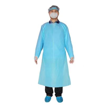 China Best Selling Lab/High Quality Disposable Plastic Isolation Cpe Gown Waterproof Suit Hospital/Food Processing with Discount for sale