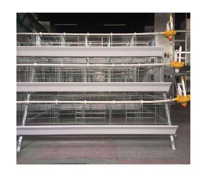 China Layer cage 4 layers high quality galvanized chicken cage semi-automatic chicken cage zu verkaufen