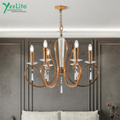 China New Modern American Classic LED Pendant Lamp Deign Decor Chandelier Lighting Luxury Metal Crystal Chandeliers Ceiling Light For Home for sale