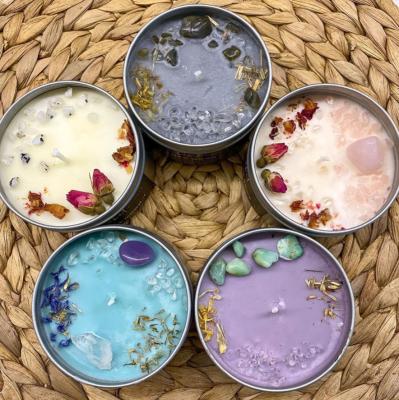 China Hot Birthdays Amazon Sell Soy Wax Scented Candle Vintage Tin Cans Aromatherapy Candles for sale