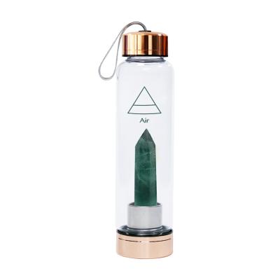 China Viable Healing Crystal Gem Infused Crystal Water Bottle of Cystom Logo Natural Chakras Crystal Gemstone for sale