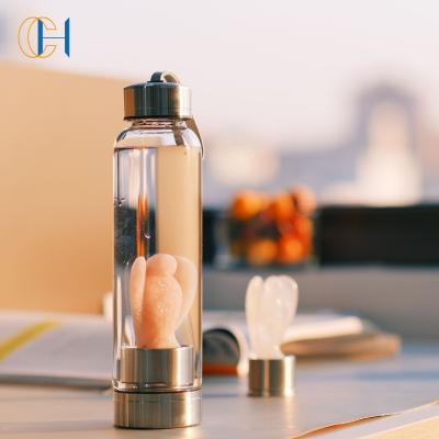 China Viable Hot Sale Natural Crystal Water Bottle Crystal Infused Water Bottle Crystal Quartz Bottle for sale