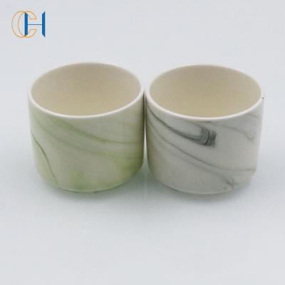 China Luxury Wholesale Matte Ceramic Candle Jar With Lid Nordic Cheap Rustic Ceramic Candle Jar for sale