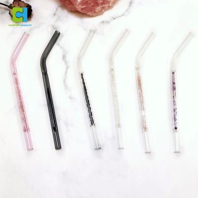 China Minimalist Releases and Regulates Energy Bring Gem Water to Your Daily Running Glass Crystal Straw for sale