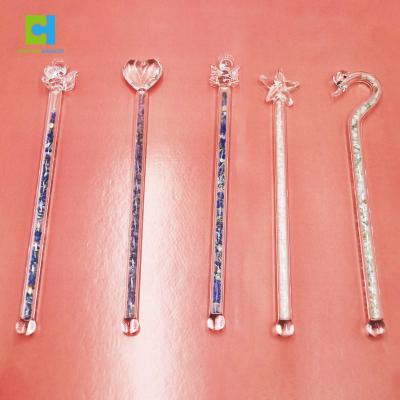 China Customized Disposable Forms Glass Disordered Person Heat Resistant Crystal Mix Stick for sale