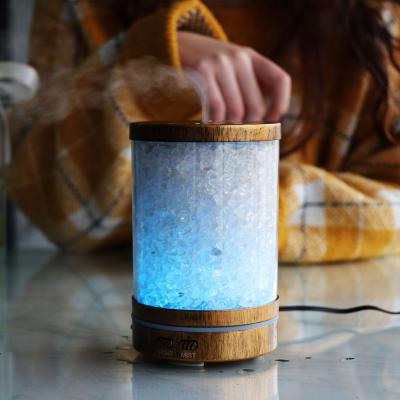 China Factory Supply Luxury Crystal Diffuser Safe Romantic Aromatherapy 7 LED Light Colors for sale